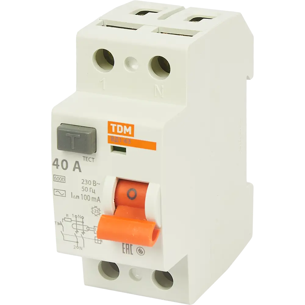 УЗО TDM Electric ВД1-63 40А с защитой от токов утечки 84399434 STLM-0049218