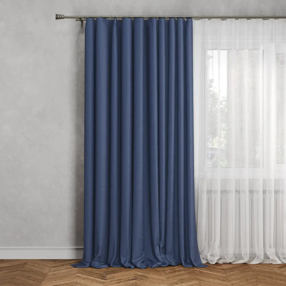 MIAMOZA Штора Аликанте с лентой 160x260 см элегантный синий 88053791 STLM-1412346
