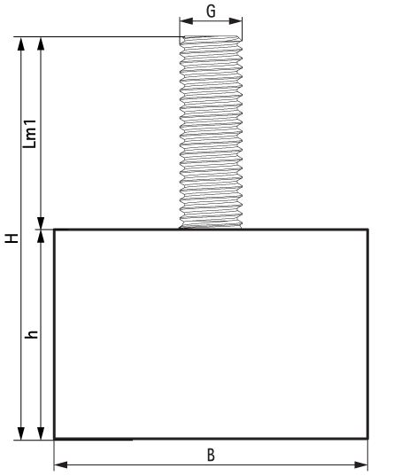 2801700420 VibraTek® SB-M Silentblock a rubber silentblock with one external thread walraven  - Вид №1