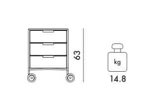 Офисный комод из ПММА с колесами Kartell MOBIL ARCH-00065007 - Вид №173
