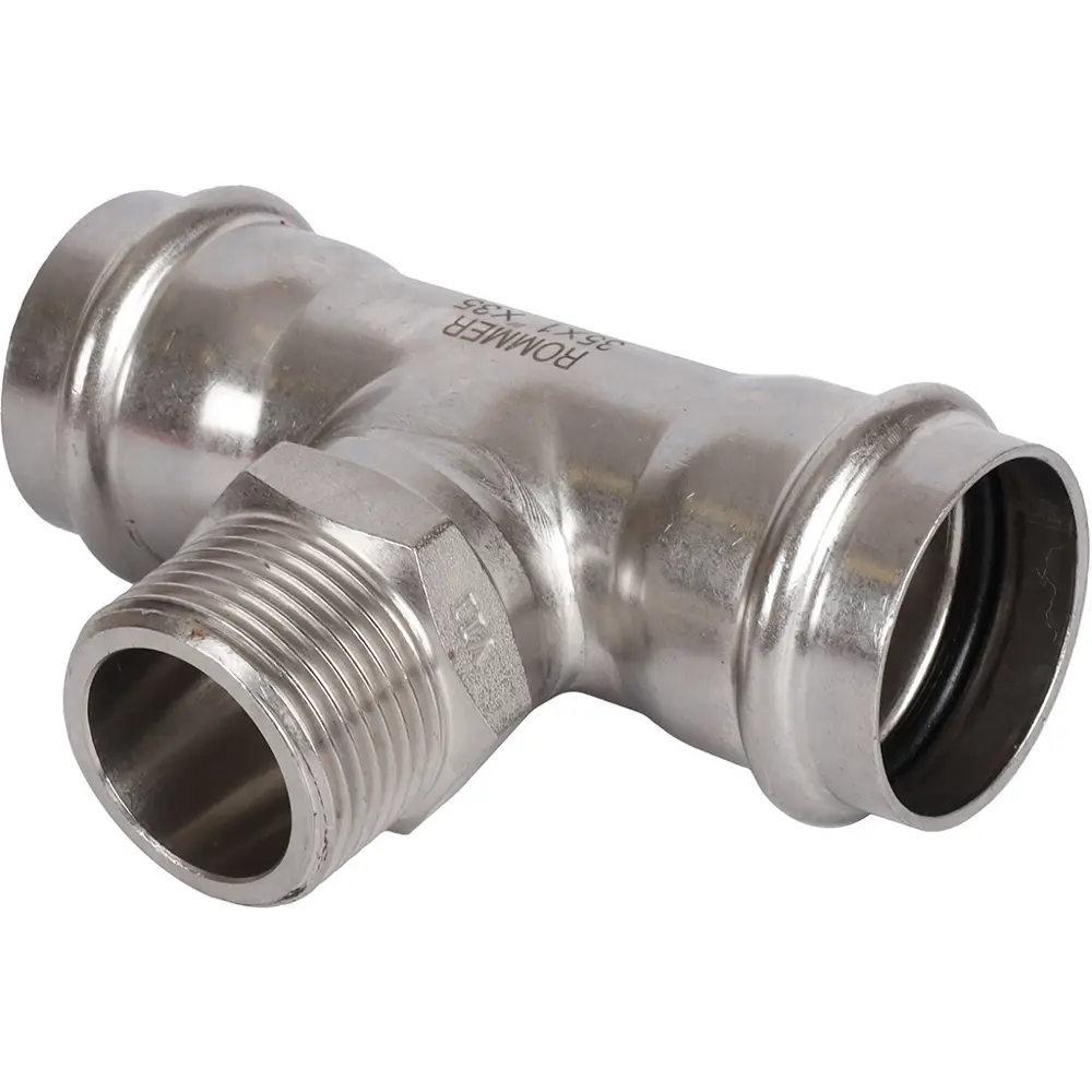 Тройник переходной Rommer 1"x35 мм ВПр-НР нержавеющая сталь STLM-2072078