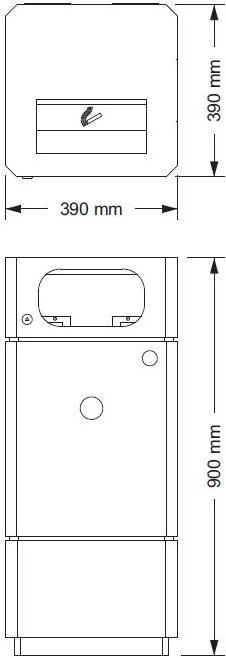 ENCHO ENCHEV - ETE Бетонный мусорный бак с крышкой для улицы  182  - Вид №8