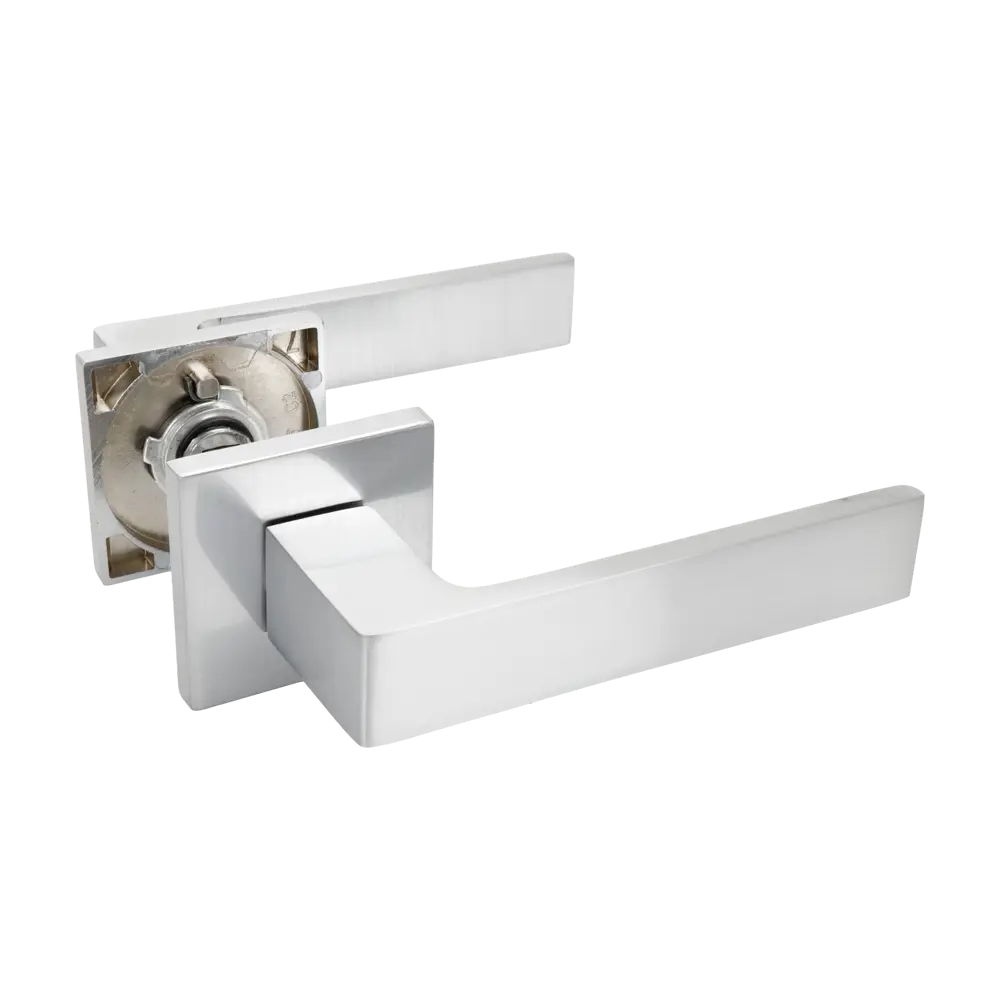 Дверная ручка на розетке KREAFORTA Сожа без запирания цвет хром STLM-2102417