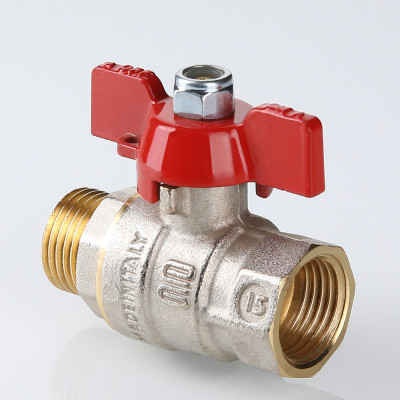 S.218.04 Кран шаровой ENOLGAS BASIC с ручкой «бабочкой» и внутренней/наружной резьбой Valtec 1/2"  - Вид №5