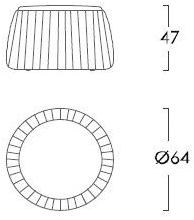 Jetclass Круглый кожаный пуф  Jrb309  - Вид №1