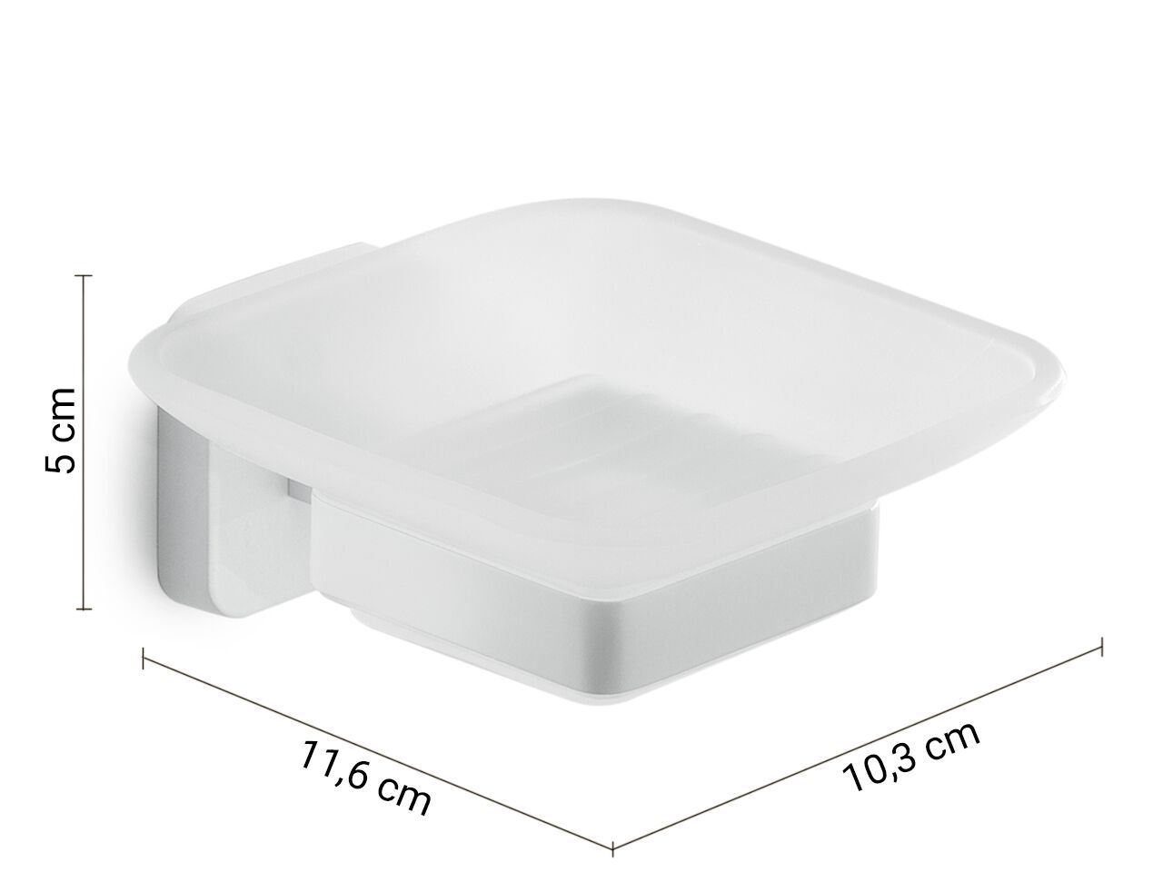 Настенная мыльница из нержавеющей стали и стекла GEDY Тонга ARCH-00079743 - Вид №4