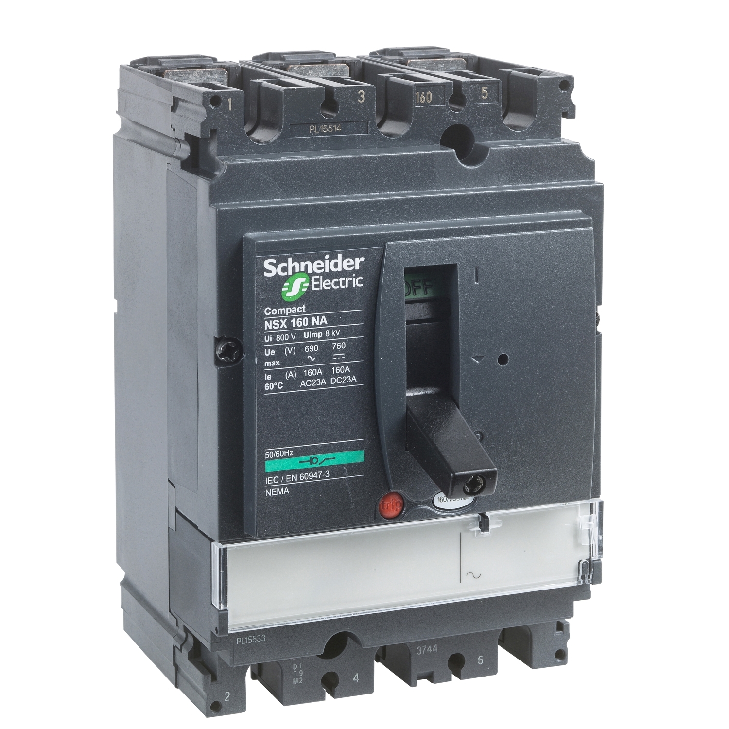 LV430639 Выключатель-разъединитель NSX 160, 4P, 160А Schneider Electric Compact