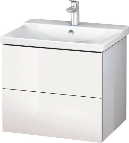 LC624404747 Тумбочка подвесная L-Cube #LC6244 620 x 481 мм Каменно-синий глянцевый лак Duravit - Вид №2