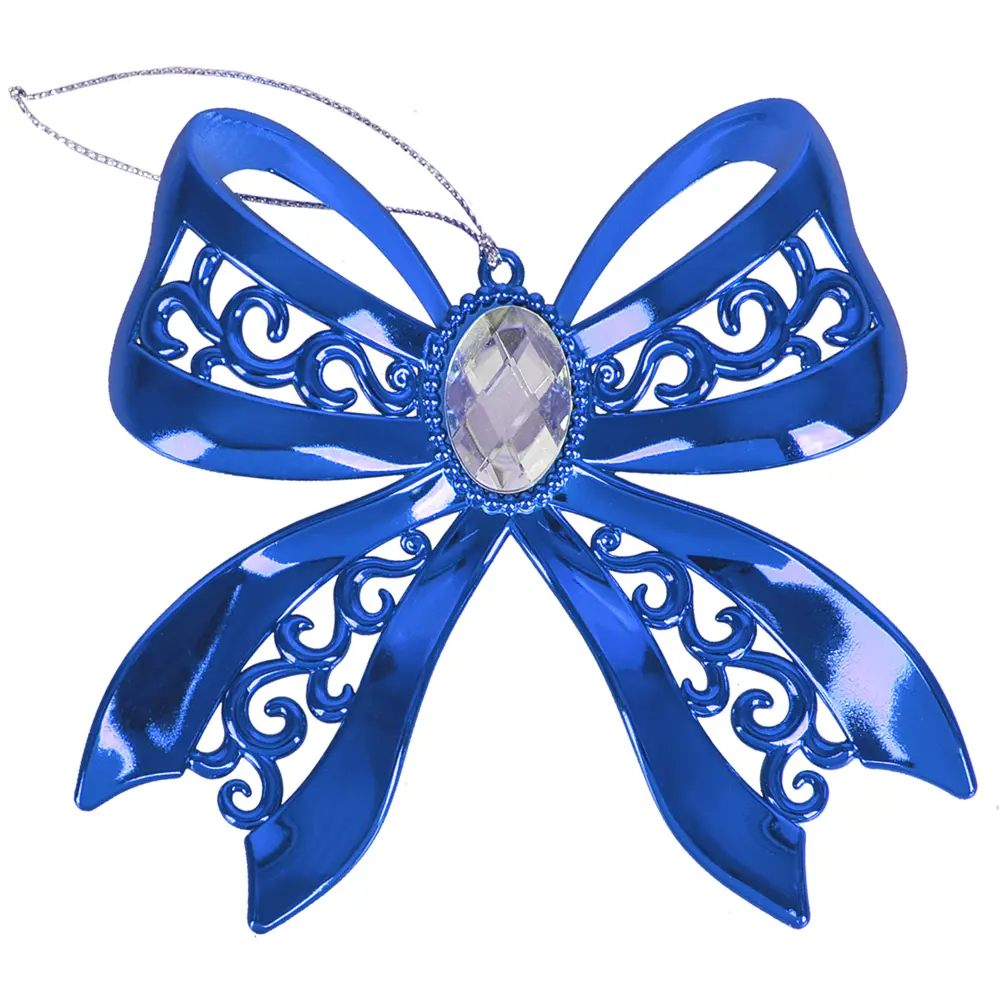 Украшение новогоднее "Бант", пластик, цвет синий Santreyd STLM-2028397