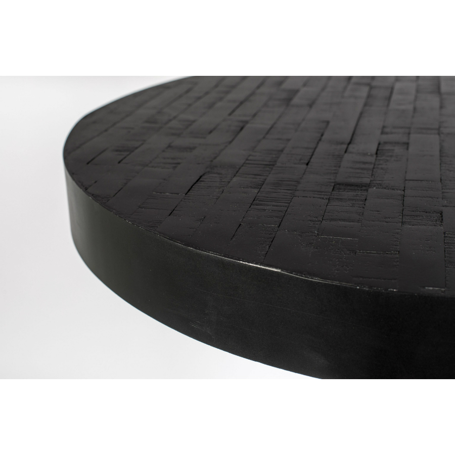 Стол Maze, круглый, черный White Label Living 2100084 - Вид №3