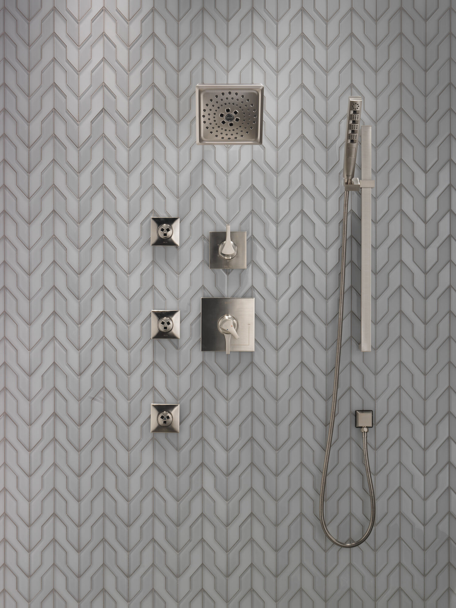 Квадратный спрей для тела HydraChoice® Square Body Spray Trim Delta Faucet T50210-SS - Вид №42