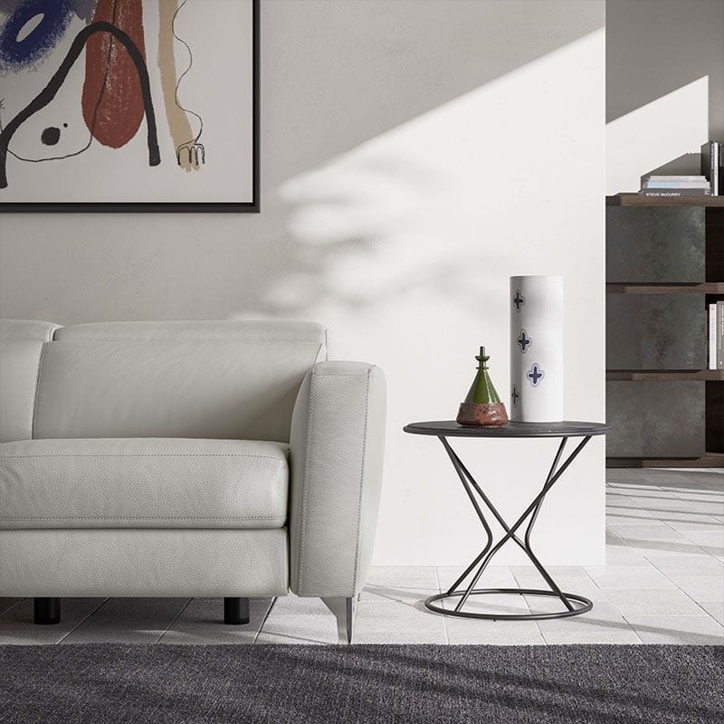 Низкий круглый журнальный столик с столешницей из смолы Natuzzi Italia суббота ARCH-00054594 - Вид №1