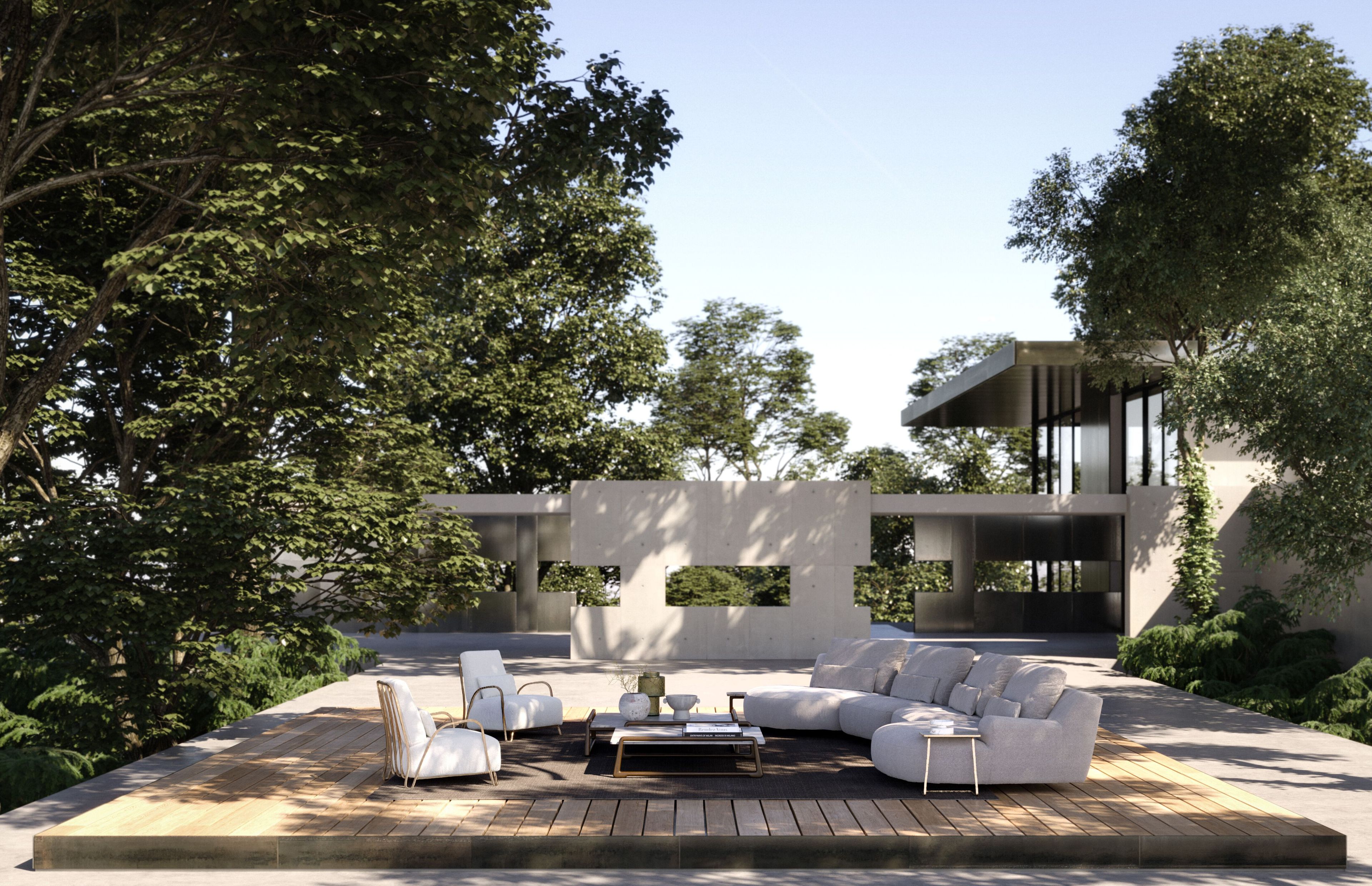 Тканевый модульный садовый диван Exteta Moonlight ARCH-00030262 - Вид №18