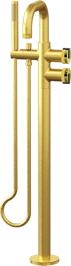 E-11557-R1PB-L1MBK-BAU Смеситель напольный отдельностоящий (внешняя часть) GRAFF MOD+