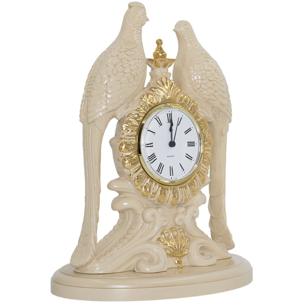 43007 Часы настольные Павлины Айвори BOGACHO 4627138242322 - Вид №2
