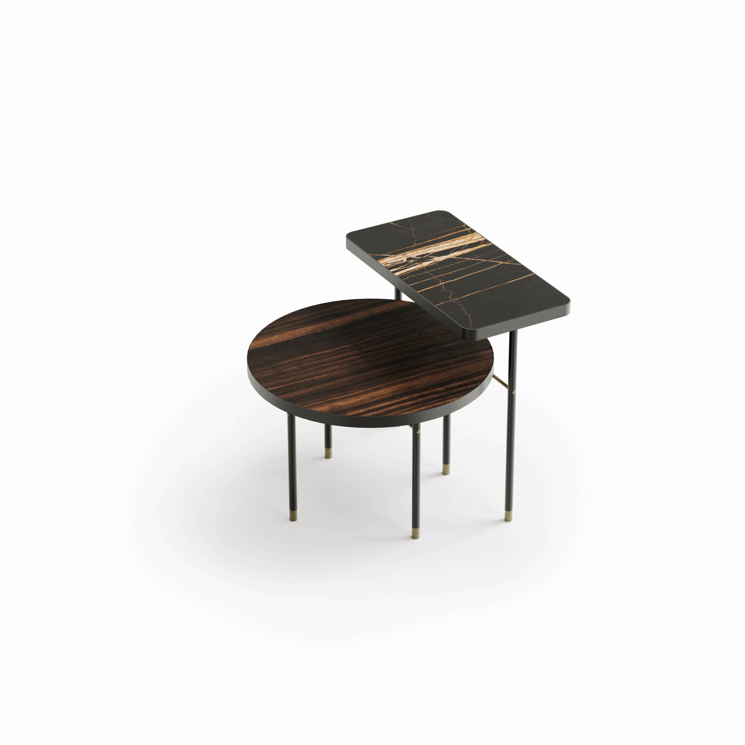 Высокий журнальный столик из дерева и мрамора Capital Collection PARURE ARCH-00010510 - Вид №4