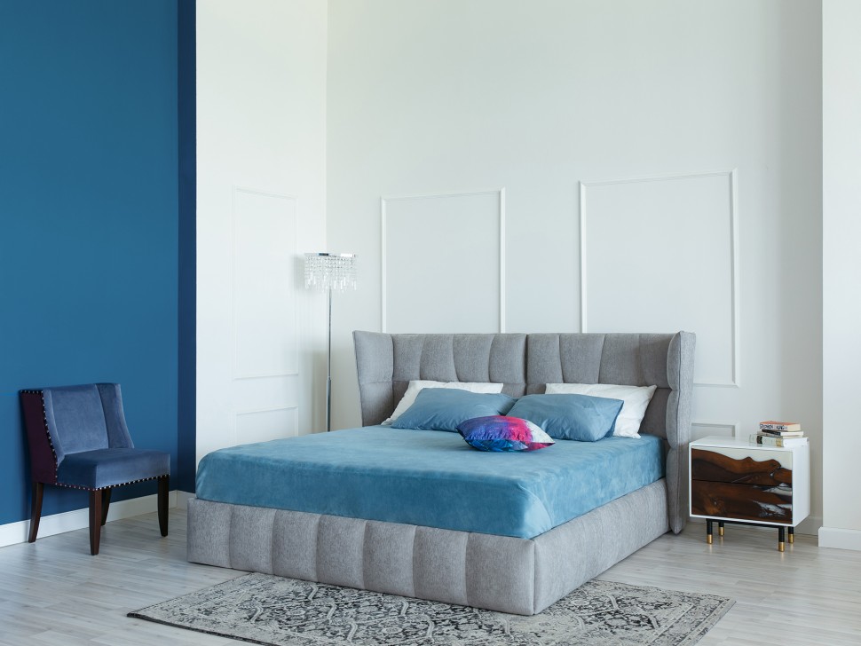 Кровать двуспальная 180х200 серая Venture ICON DESIGNE VENTURE 178173 Серый  - Вид №3