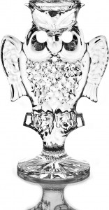 10635918 Гусевской Хрустальный Завод им. Мальцова Подсвечник "Совушка" Хрусталь