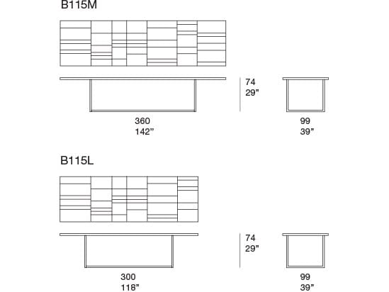 Прямоугольный стол из эмалированной лавы Paola Lenti Sciara ARCH-00009301