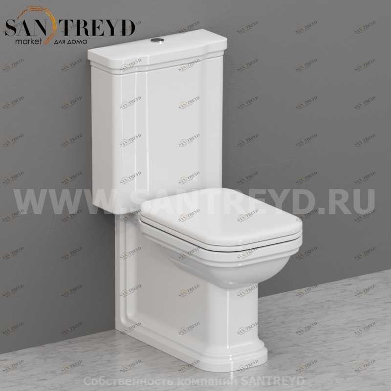 418101 Бачок моноблок 40 см цвет Белая глазурь Kerasan Waldorf Италия