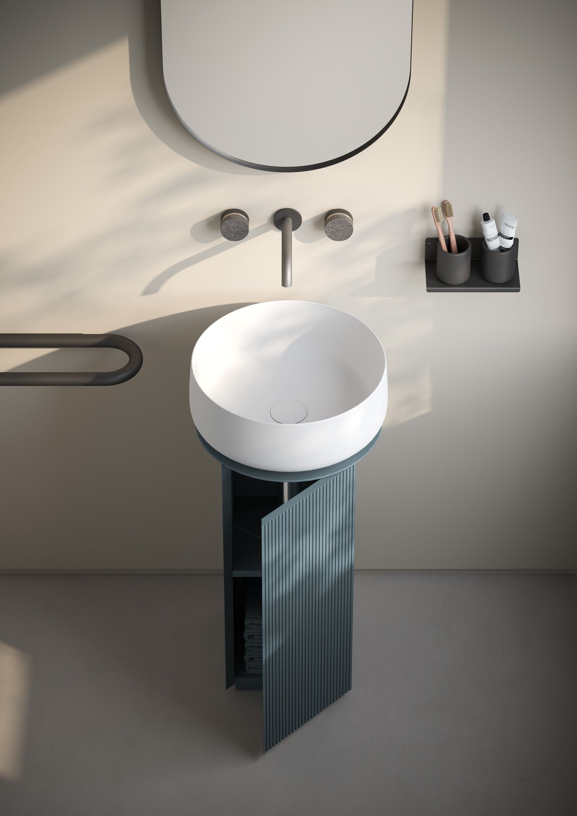 Деревянный напольный умывальник с дверцами ArtCeram MONO ARCH-00063919 - Вид №3