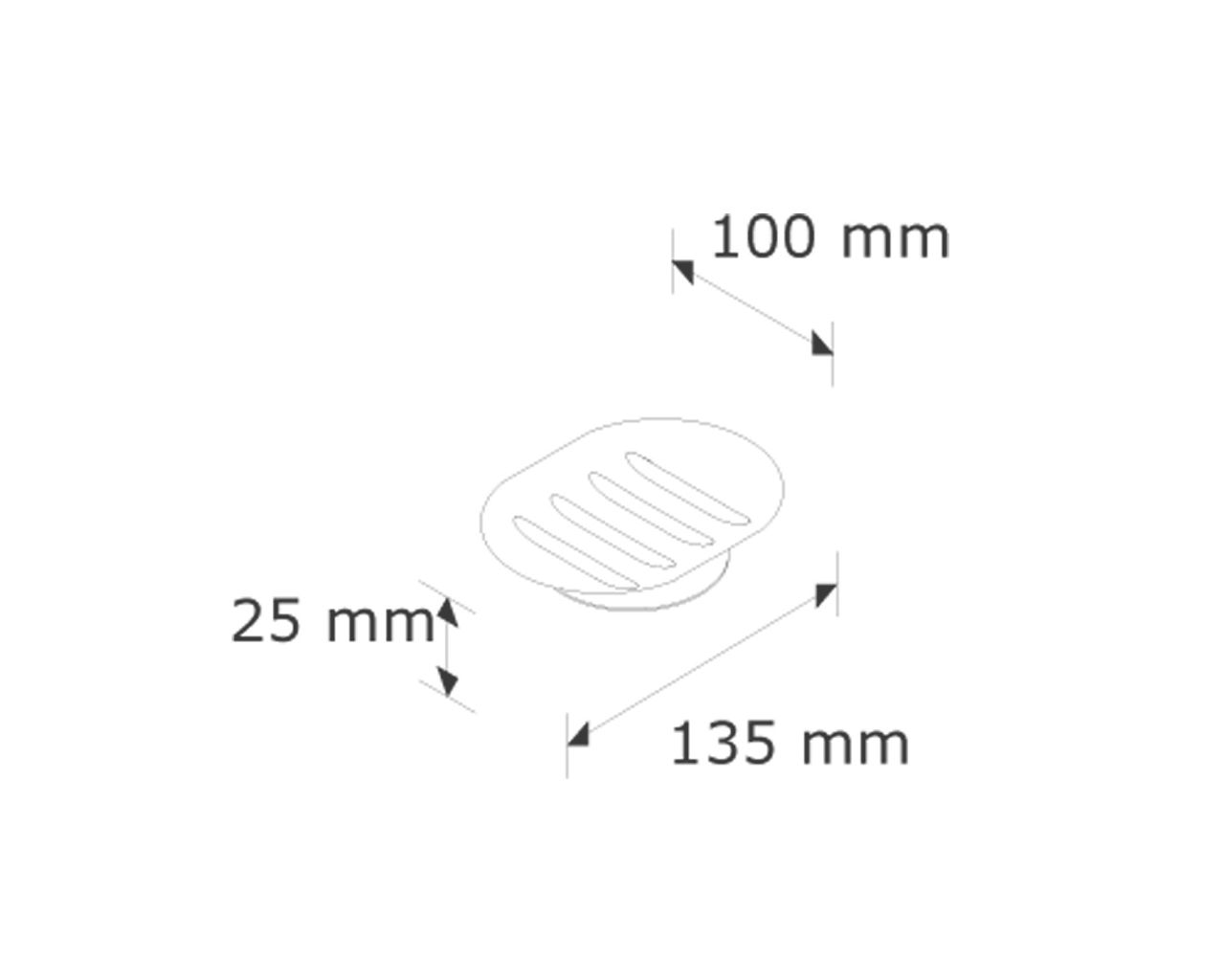 MHA09 Стоящая хромированная мыльница Merida  - Вид №1