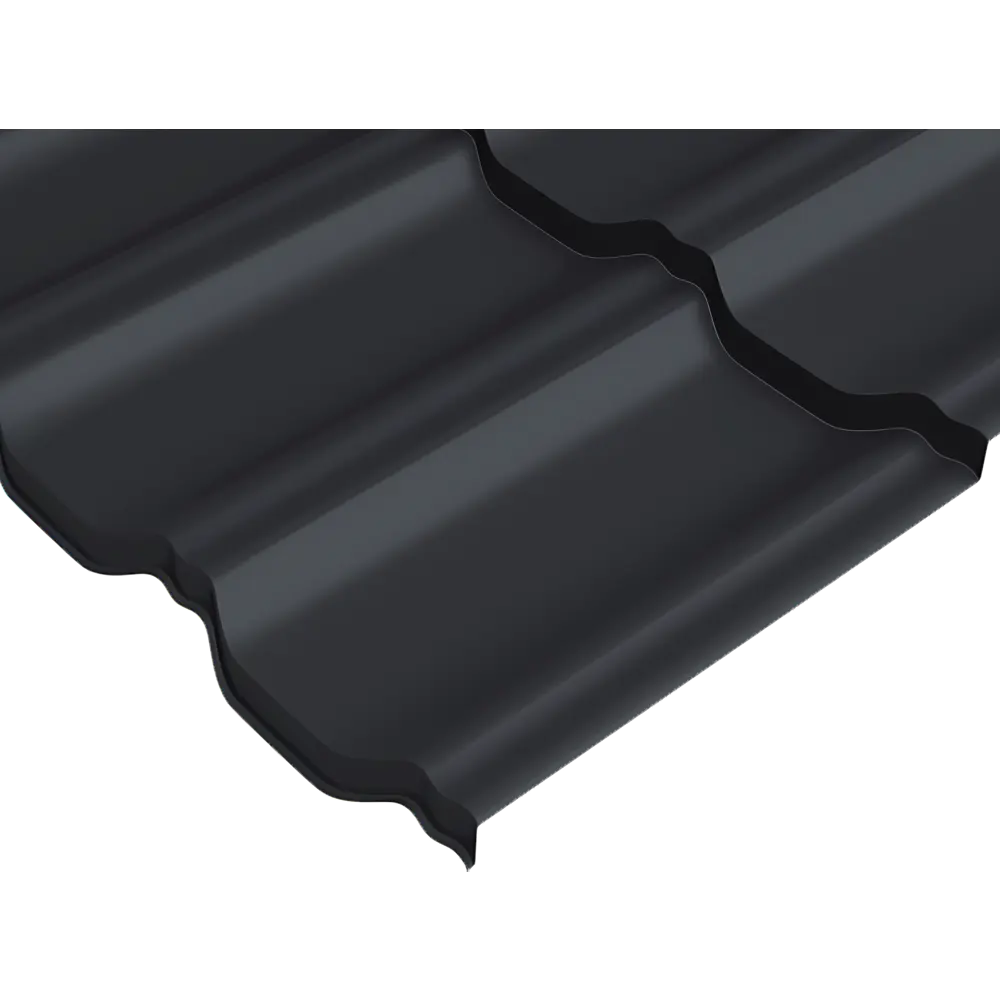 Металлочерепица квинта Uno 0.5 Satin RAL 7024 1210x720 мм серый Grand Line STLM-2136597