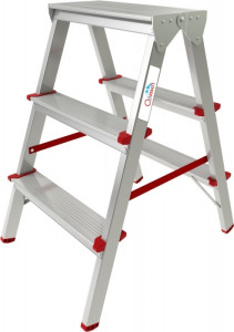 Стремянка алюминиевая двухсторонняя, 3 ступени