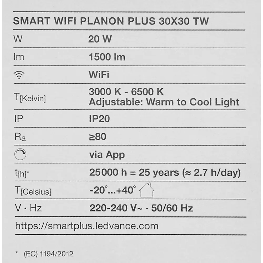Безрамный накладной светильник WiFi 20 Вт IP20, 30X30 мм, 1500 Лм Santreyd STLM-2142513 - Вид №11