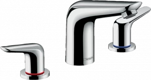71140000 Novus Смеситель для раковины 100 на 3 отверстия со сливным гарнитуром Hansgrohe