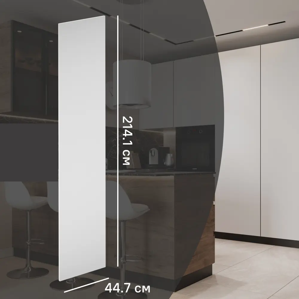 Фасад кухонного шкафа София 44.7x214.1 см KONSENSA ЛДСП цвет белый STLM-2013900