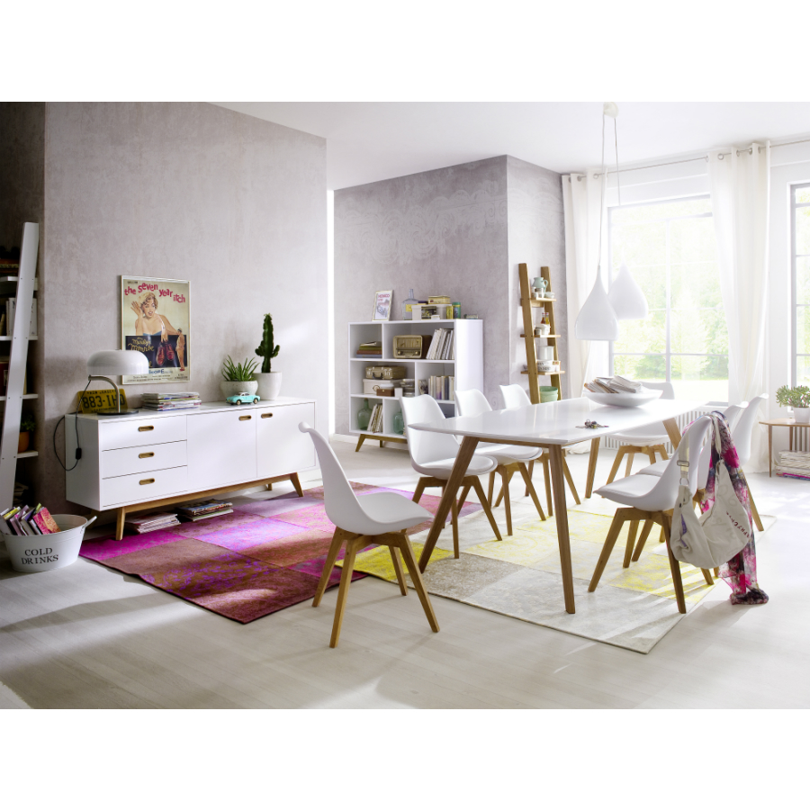 Сервант Tenzo Bess, 72х170х43 см, дуб, белый 2175001 - Вид №2