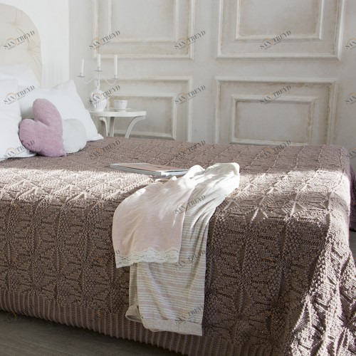 Плед MARLY135*220 APERO ДИЗАЙНЕРСКИЕ, ВЯЗАНЫЕ, ОДНОТОННЫЕ 010338 Бежевый 