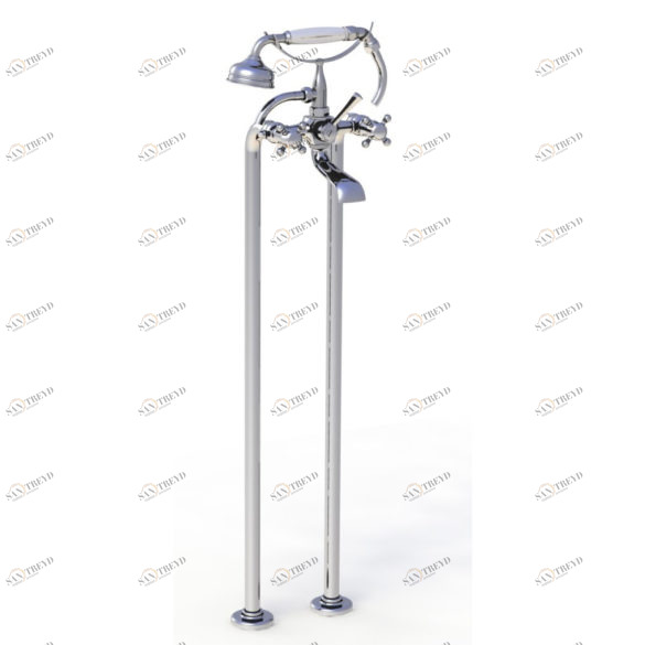 62.498 Смеситель + колонны для отдельно стоящей ванны HORUS Range Ascott 