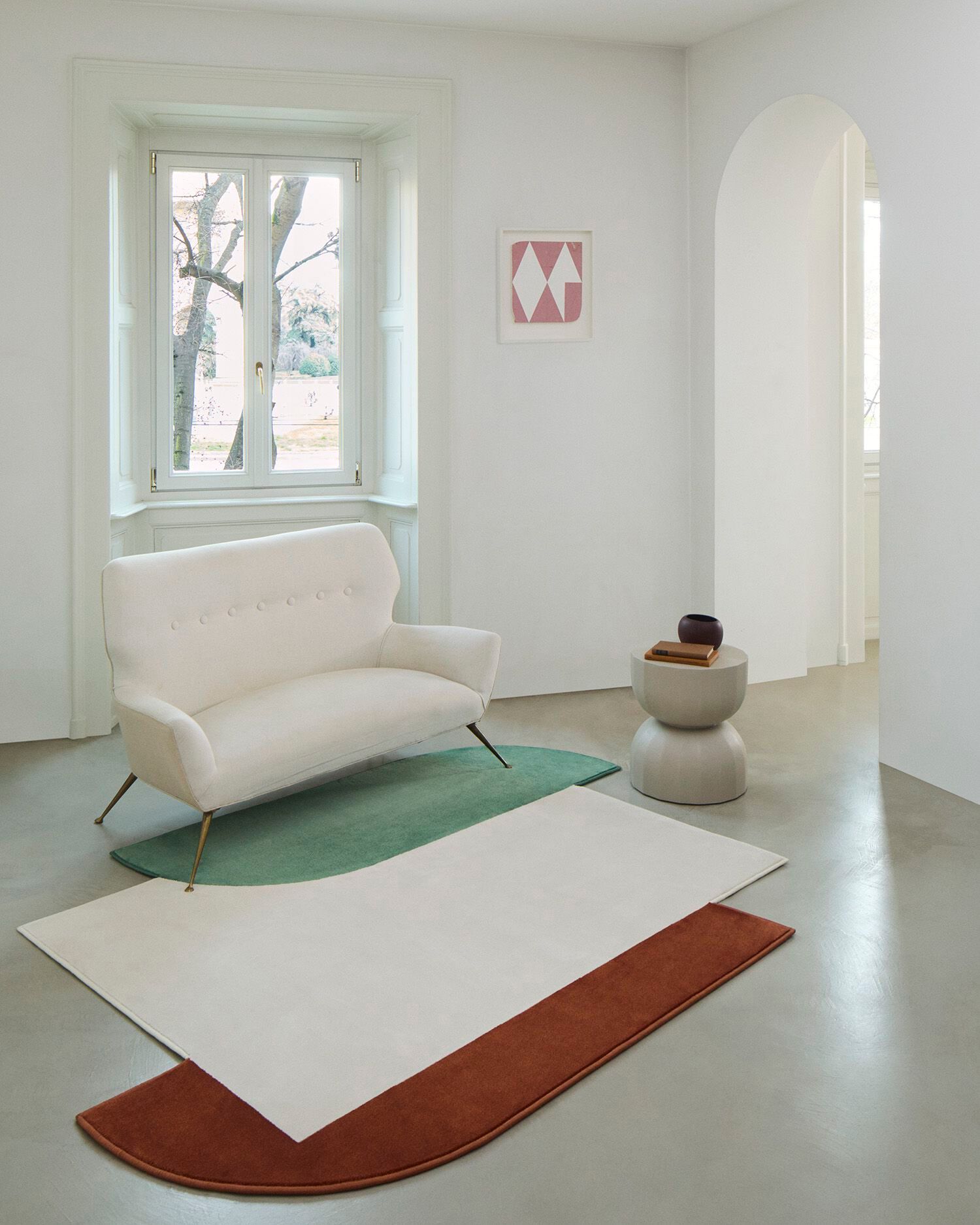 Ковер ручной работы с геометрическим рисунком Besana Moquette DUNE ARCH-00116277 - Вид №2