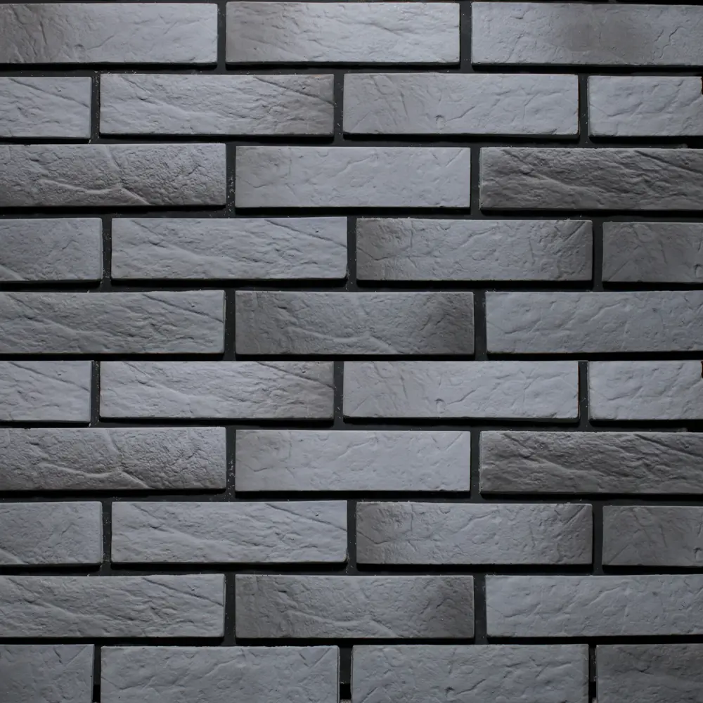 Камень искусственный Ramo Растик брик серый 1м² STLM-2009324