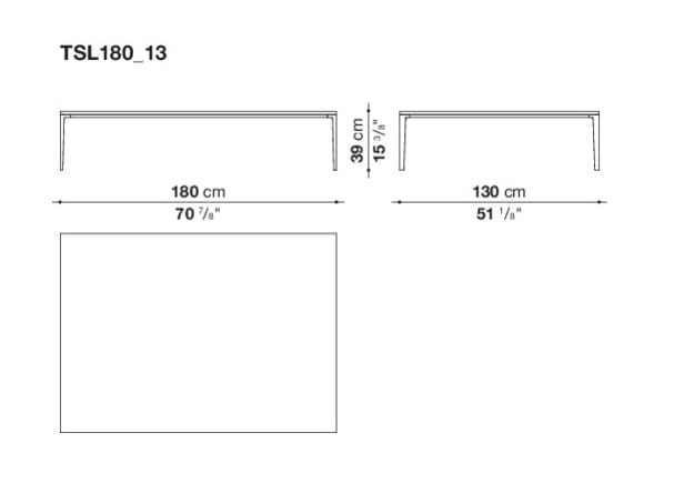 Низкий прямоугольный журнальный столик с кованой зеркальной стальной столешницей Maxalto Soleide ARCH-00052119 - Вид №5