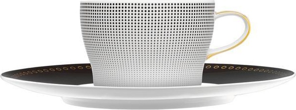 10581778 Furstenberg Чашка чайная с блюдцем Furstenberg "Лунный свет" 130мл Фарфор 