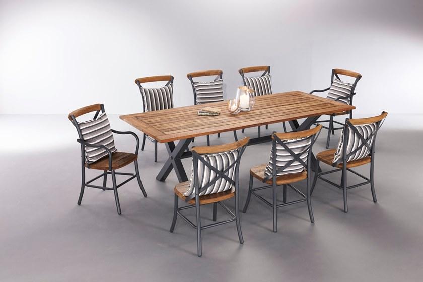 MOBIKA GARDEN Садовый стул из алюминия и дерева с подставкой для ног Largo sun-id-1447291 - Вид №1