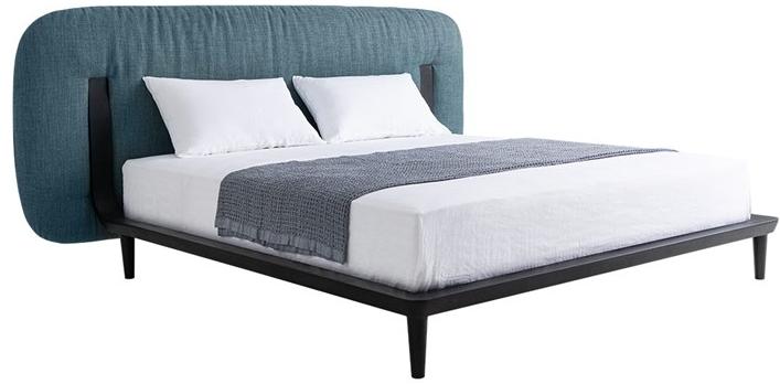 HC28 Cosmo Двуспальная кровать из дерева с мягким изголовьем  S07  - Вид №1