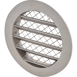 Решётка вентиляционная с сеткой Ore Alu D100 мм металл цвет нержавеющая сталь