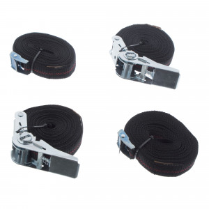 14396721 Набор ремней застежка, полипропилен, цвет чёрный, 4 шт.