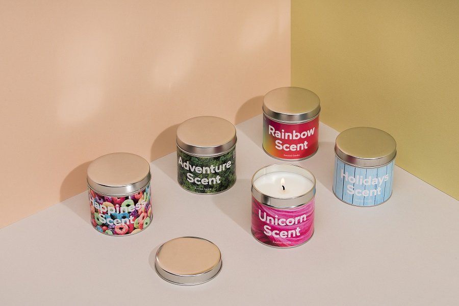 Свеча ароматическая голубая цитрусовая Holidays DOIY  00-3881012 Голубой  - Вид №1