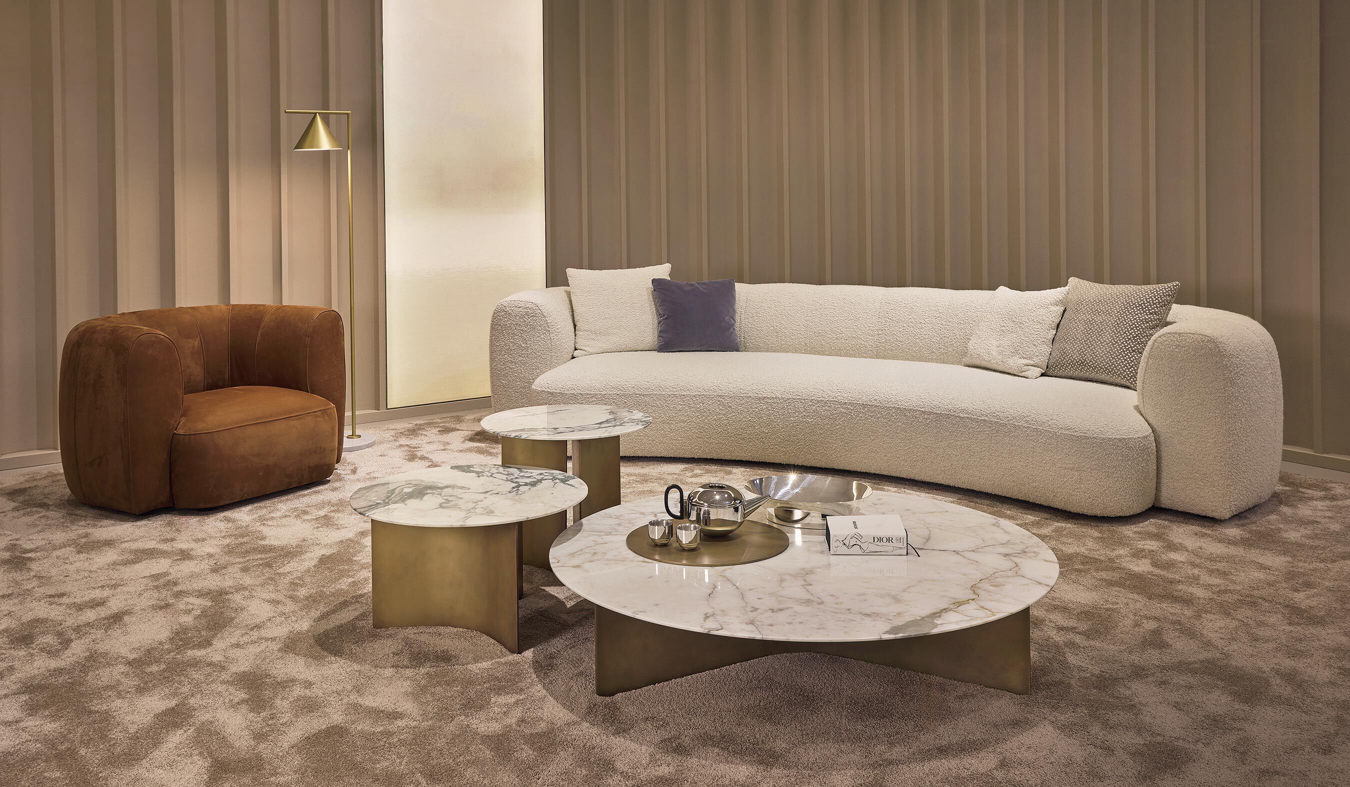 Секционный диван из изогнутой ткани Marelli Milo ARCH-00053762 - Вид №10