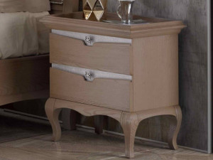 Деревянная прямоугольная тумбочка с ящиками