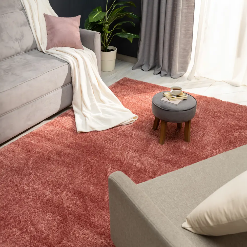 Ковер полиэстер Ribera 200x300 см цвет темно-розовый 82388121 STLM-2018555 Santreyd 