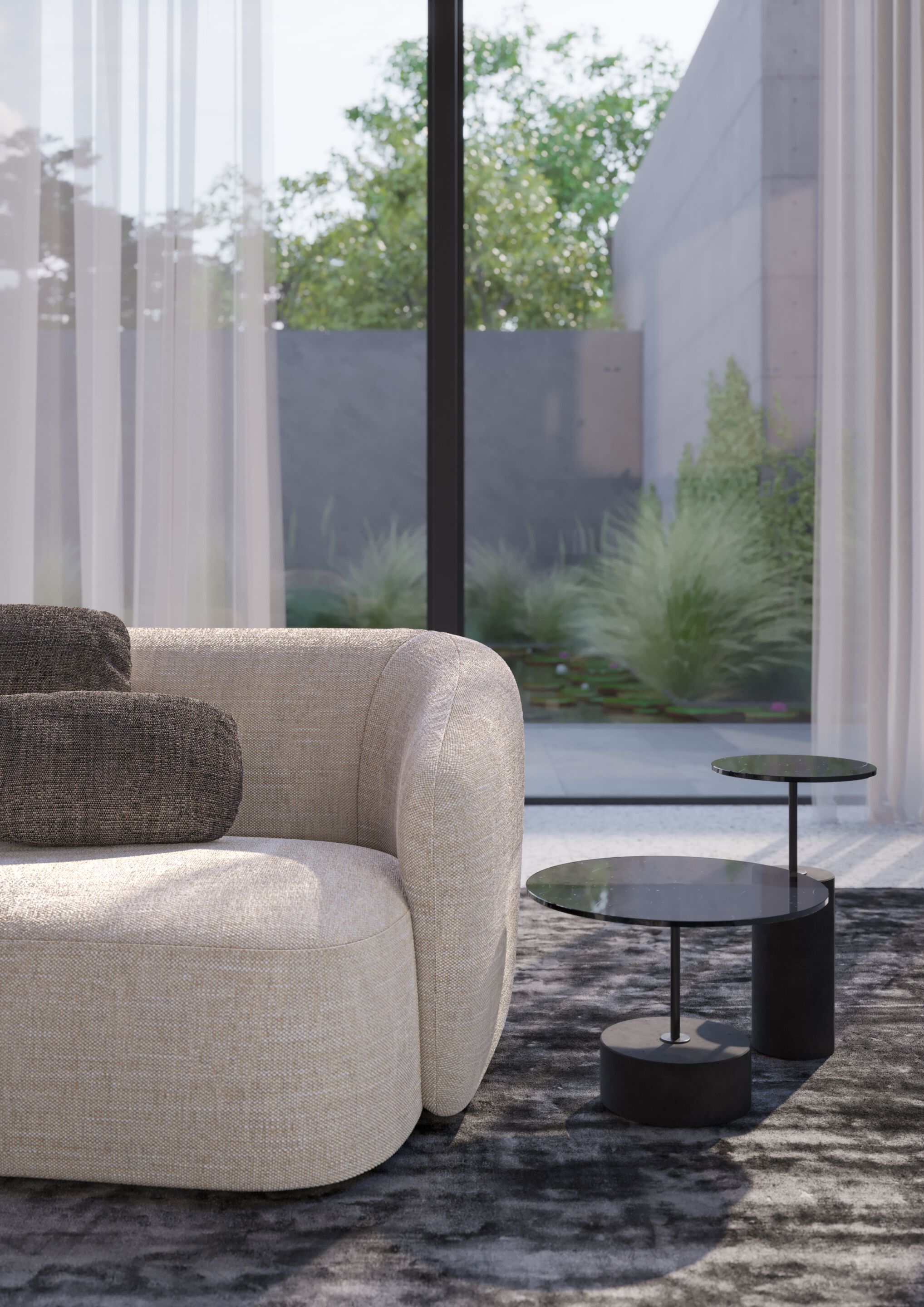 Секционный диван из кожи или ткани Vibieffe 85 SHELL ARCH-00026665 - Вид №5