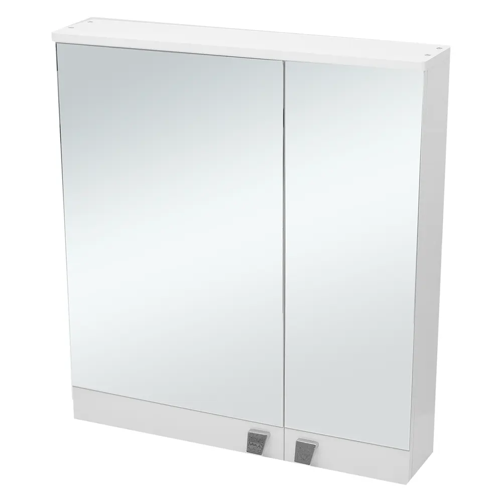 Шкаф зеркальный «Лидия» 65 см цвет белый Santreyd STLM-2199466 - Вид №1