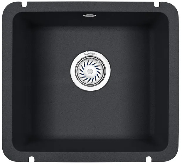 3601, ШВАРЦ (чёрный металлик), кухонная мойка, кварц