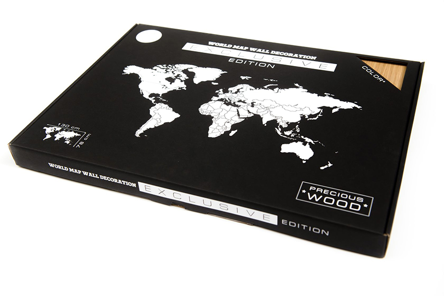 19-10 Карта-пазл wall decoration exclusive, 180х108 см, европейский дуб Mimi  - Вид №7